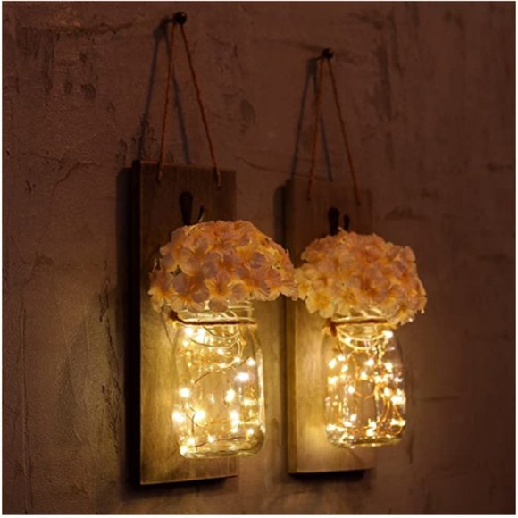 Other - Rustic Mason Jar Wall Sconce (2 Pack)
